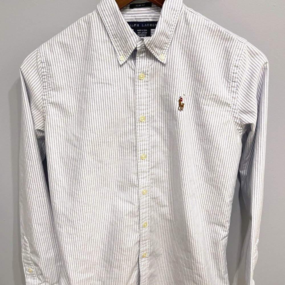Women's Ralph Lauren 100% Cotton Oxford Button Up Shirt (4)
